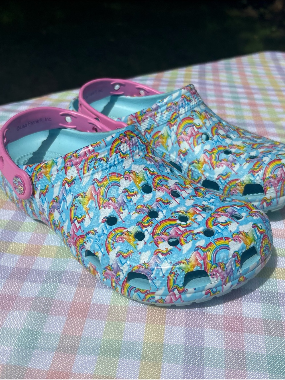 Lisa Frank Rainbow Unicorn Crocs